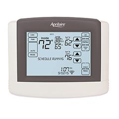 Model 8620 Thermostat - white and grey border around the touchscreen