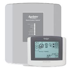 Model 8910 Home Comfort Control with a 8910W Wi-Fi Thermostat white and grey border around the touchscreen