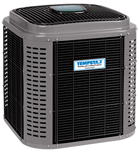 QuietComfort® 16 Heat Pump TSH6 - square black air vents with grey trim and a white and blue badge
